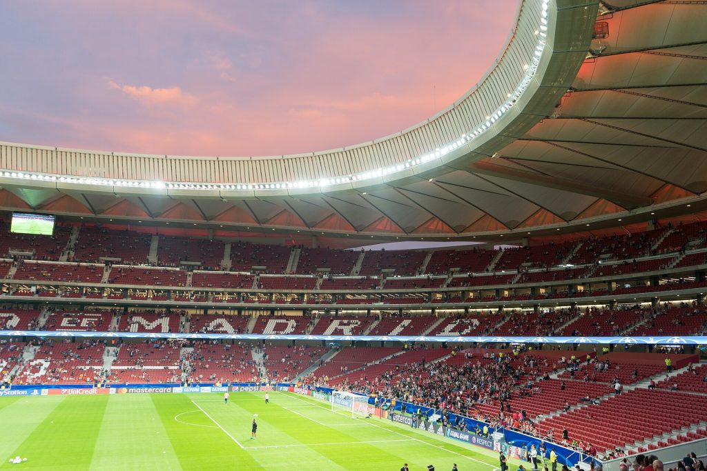 Sân Estadio Metropolitano tại Madrid trong ngày Champions League