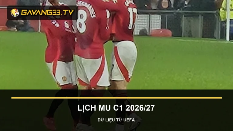 Ảnh tư liệu Manchester United cho bài lịch thi đấu MU C1 2026/27