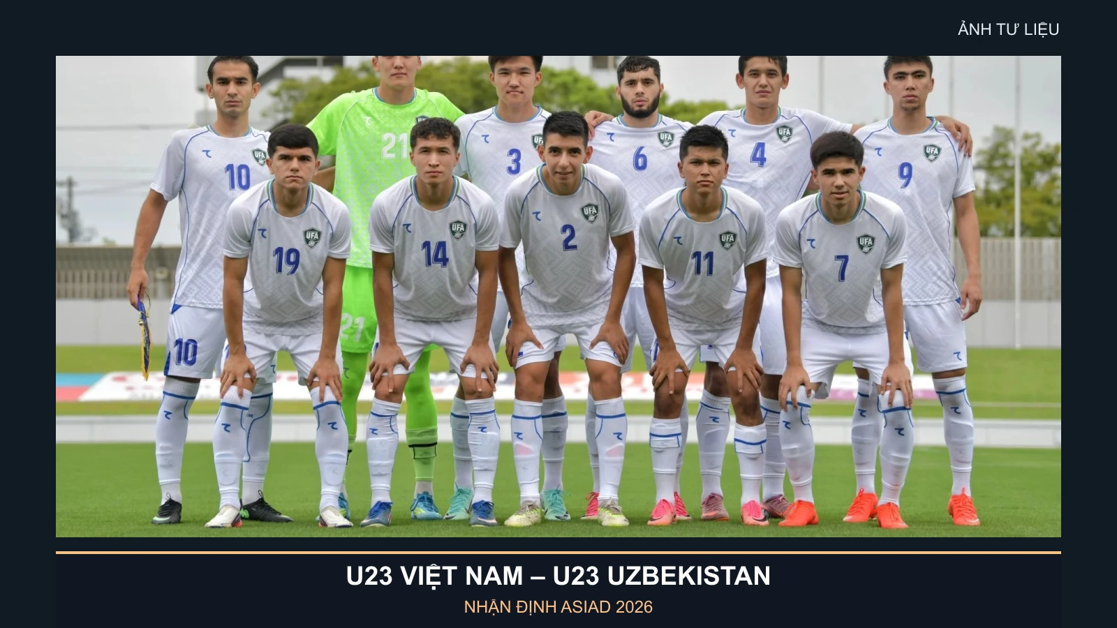 Ảnh tư liệu đội tuyển U23 Uzbekistan tại ASIAD 2026